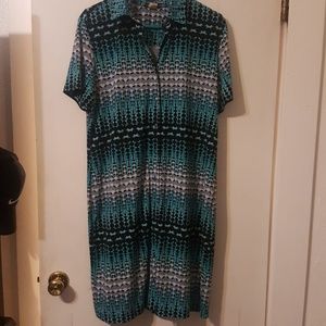 Polyester shirt dress